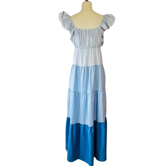 English Factory Sweet Heart Color Block Maxi Dress - Picture 6 of 15
